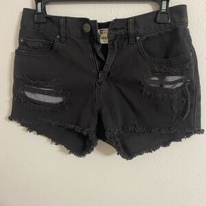 Billabong black jean shorts